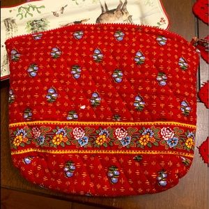 Vera Bradley Provincial Red cosmetic bag